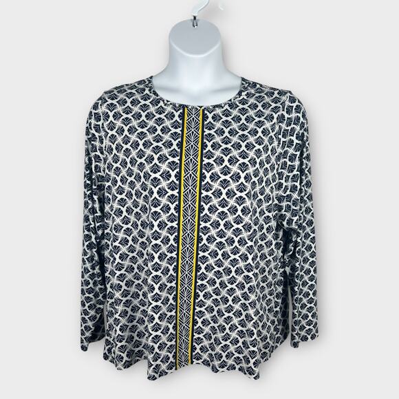 Lands End Long Sleeve Crew Neck Rash Guard Swim Outdoor Active Shirt 2X White - Picture 1 of 6